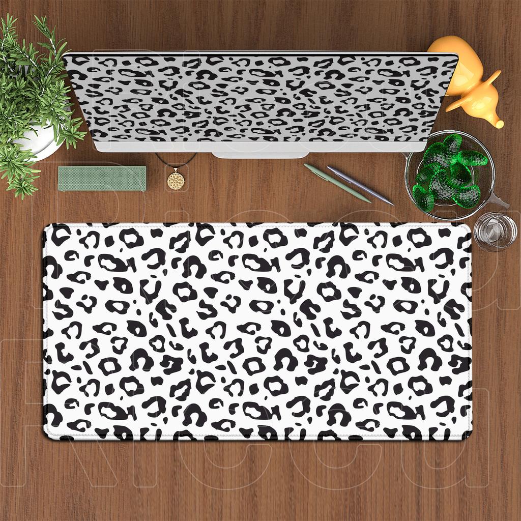 Fashion Leopard Print 120x60cm Oversized Keyboard Desk Pad Home Office Decoration Carpet Laptop Gaming Accessories Girl Mousepad