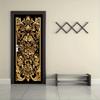 2 stuks Europese retro gouden decoratieve deur muurstickers zelfklevende entree gang achtergrond muurstickers woonkamer bedr