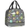 Colourful Vintage Caravans And Flowers Pattern Thermal Insulated Lunch Bags Women Happy Campers Portable Lunch Tote Food Box