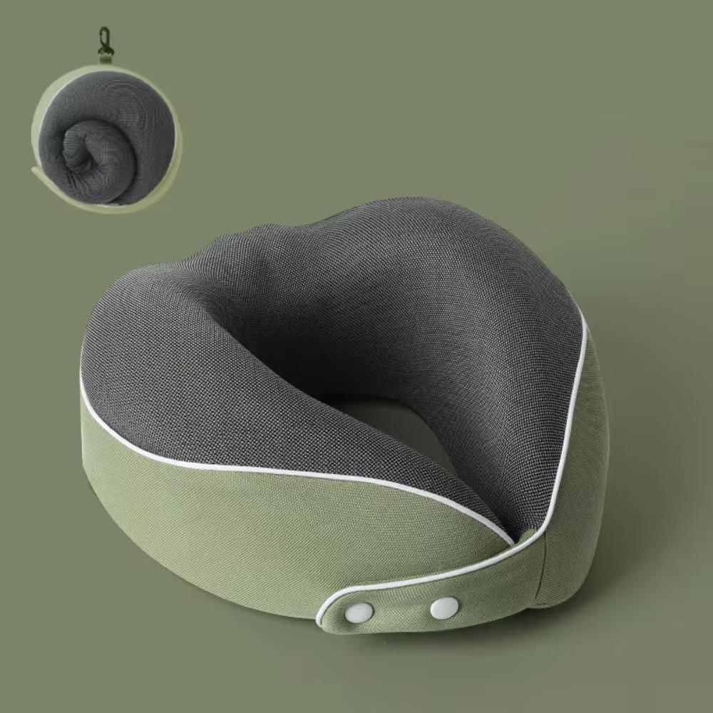 Slow Rebound Neck Pillow Foldable Travel Pillow Neck Support Airplane Pillow  Train