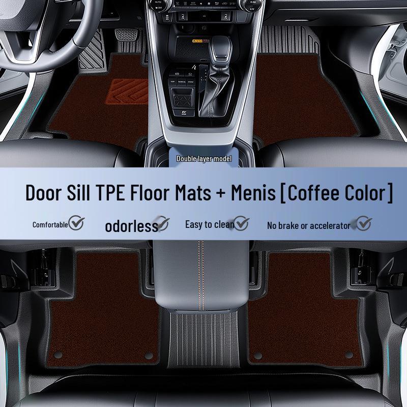 Yongjue TPE Full Coverage Floor Mats for RAV4 - Stylish Car Interior Decor