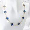 Collana con 10 Fiori Quadrifoglio Moda Lusso Leggero Ciondolo a Fiore Catena Clavicola da Donna