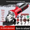 Variable Speed Angle Grinder with Copper Core Motor - High Power Handheld Electric Cutting and Grinding Tool