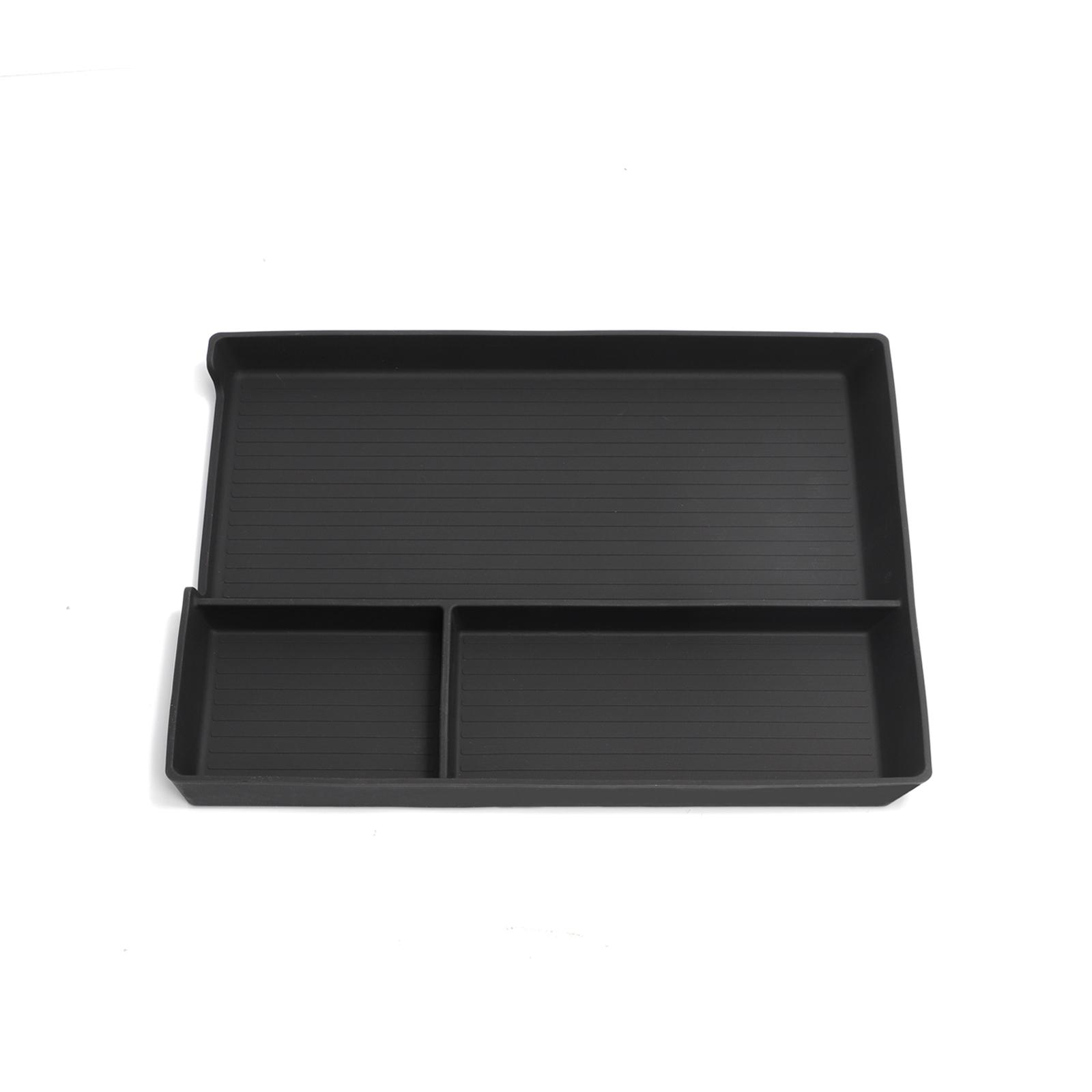 

for Mazda CX-80 CX80 Right Rudder Armrest Storage Box Silicone Car Tray Organizers Accessories Tidying Black