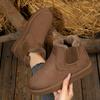 Fashion 2025 Winter Women Snow Boots Casual Slip On Ankle Boots Female Thickened Fluff Flats Sneakers Plush Warm Waterproof Shoes Ladies