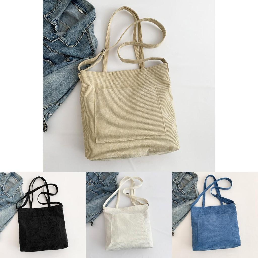Chic Minimalist Fashionable Tote Bag For Women With Soft Corduroy Material