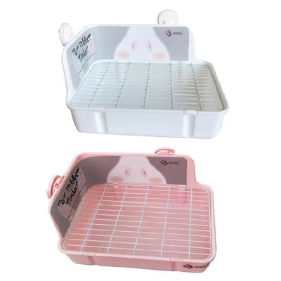 Corner Litter Pan Cage Potty Trainer Litter Box for Rabbit Plastic Material
