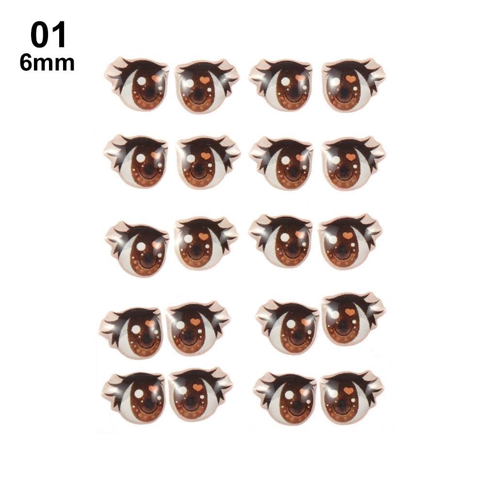 22 Stili Adesivi Occhi Cartoni Animati 10 Paia Paster Organo Facciale Accessori Bambola Fai da Te Adesivo Carino Amore Figura Anime Decalcomanie Argilla Bambola