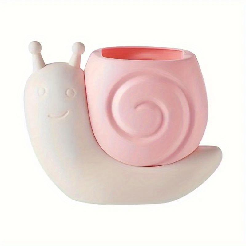 Snail-Shaped Pen Holder Multi-Functional Desk Organizer Pencil Storage Desktop Stationery Container Makeup Brush Holder