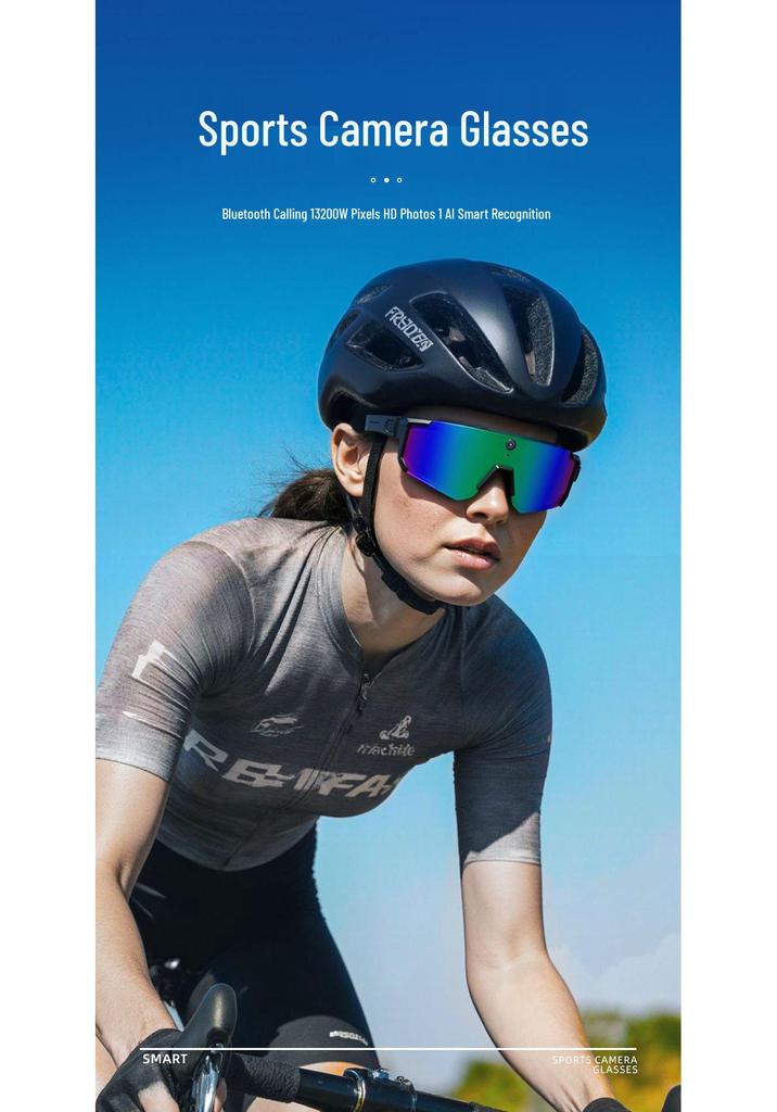AI Smart HD Video Recording Cycling Glasses: Anti-Shake, Horizontal & Vertical Capture