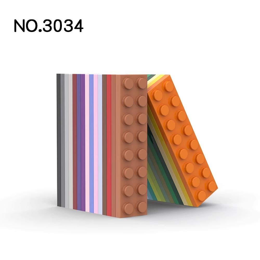 Non-Toxic 20Pcs Moc Parts 3034 Plate 2 X 8 Compatible Bricks Diy Assmble Building Blocks Particle Kids Puzzle Brain Toy Birthday Gift