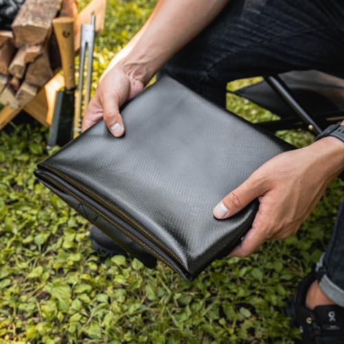 Captain Stag (CAPTAIN STAG) Hexa Fire Pit Sheet, Heat-Resistant to 700°C, Fiberglass, Hexagonal, Black, UG-3313