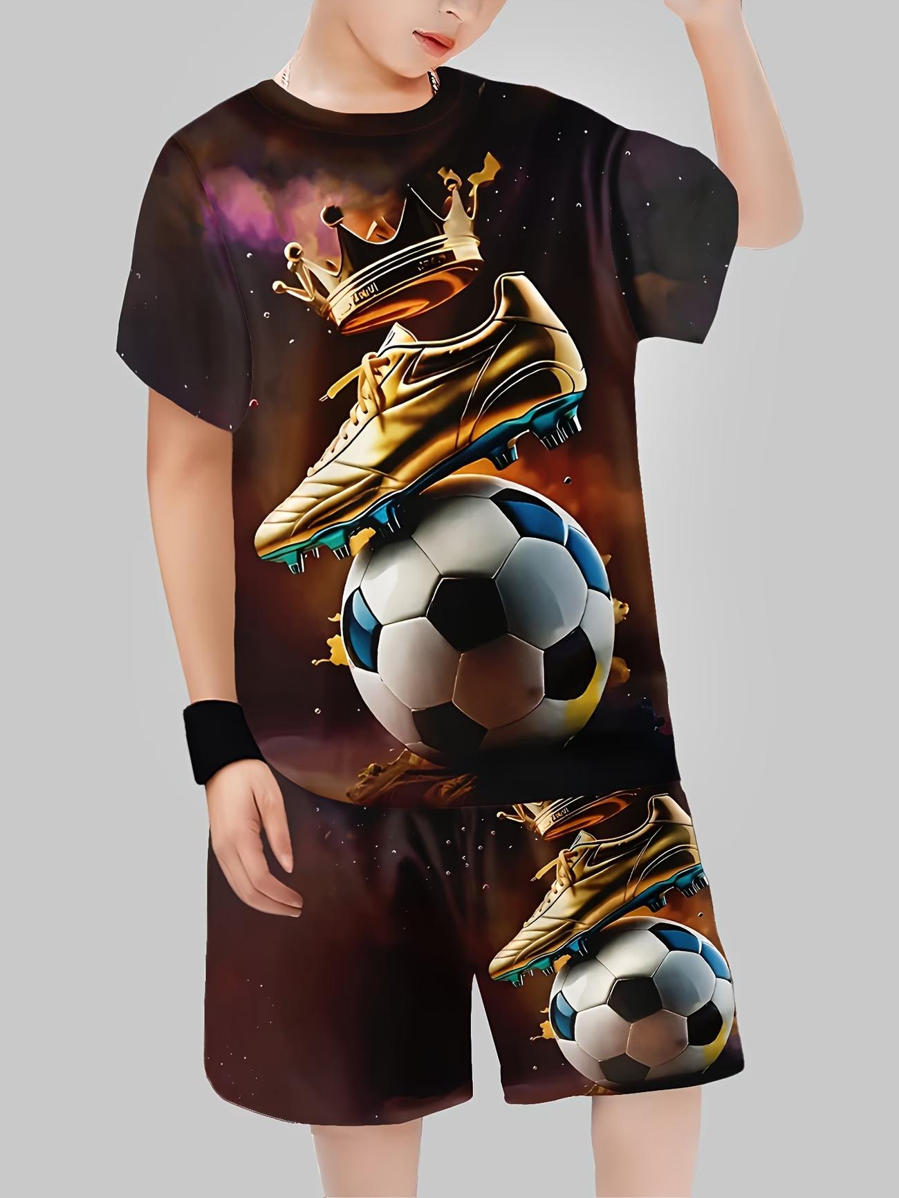 

Y summer new casual d printing short-sleeved suit y children s suit cartoon letter new 5-6Y