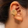 Gold earrings, new alloy jewelry, niche light luxury starfish earrings, women's earbone clips.