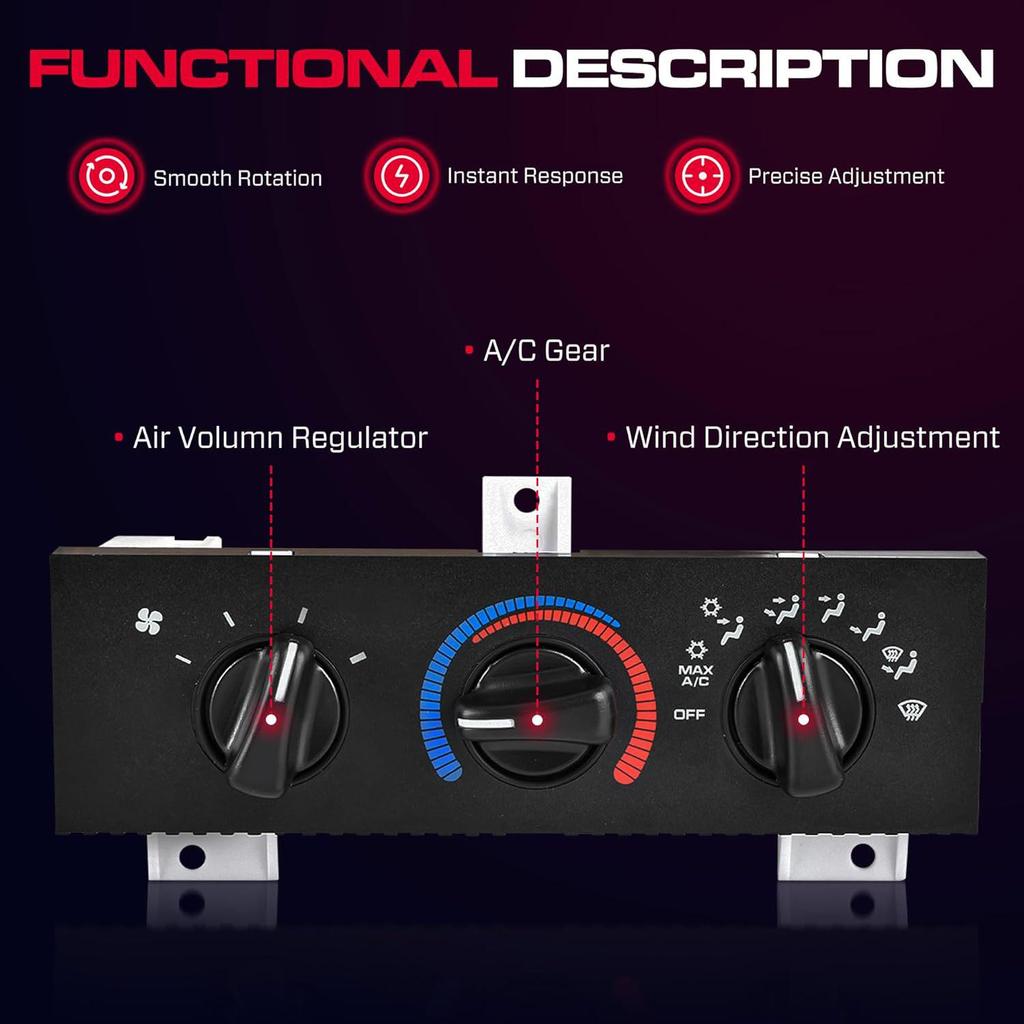 Compatible with 1998-2003 Dodge RAM A/C Climate Control Module (Part #55055459AA)
