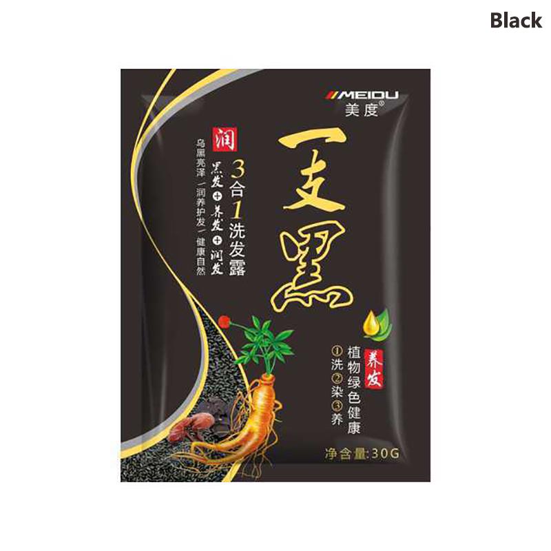 30G Natural Plant Hair Dye Shampoo Instant Change Hair Color Non-Irritating Long Lasting Coloring  Style White Hair Care