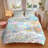3pcs Birthday Party Cinnamoroll Quilt Set - Soft and Comfortable Bedroom, Guest Room and Dorm Decor Bedding Set 1 Quilt Cover + 2 Pillowcase