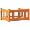Hundebett Wachsbraun 55 x 45 x 28 cm Massives Kiefernholz