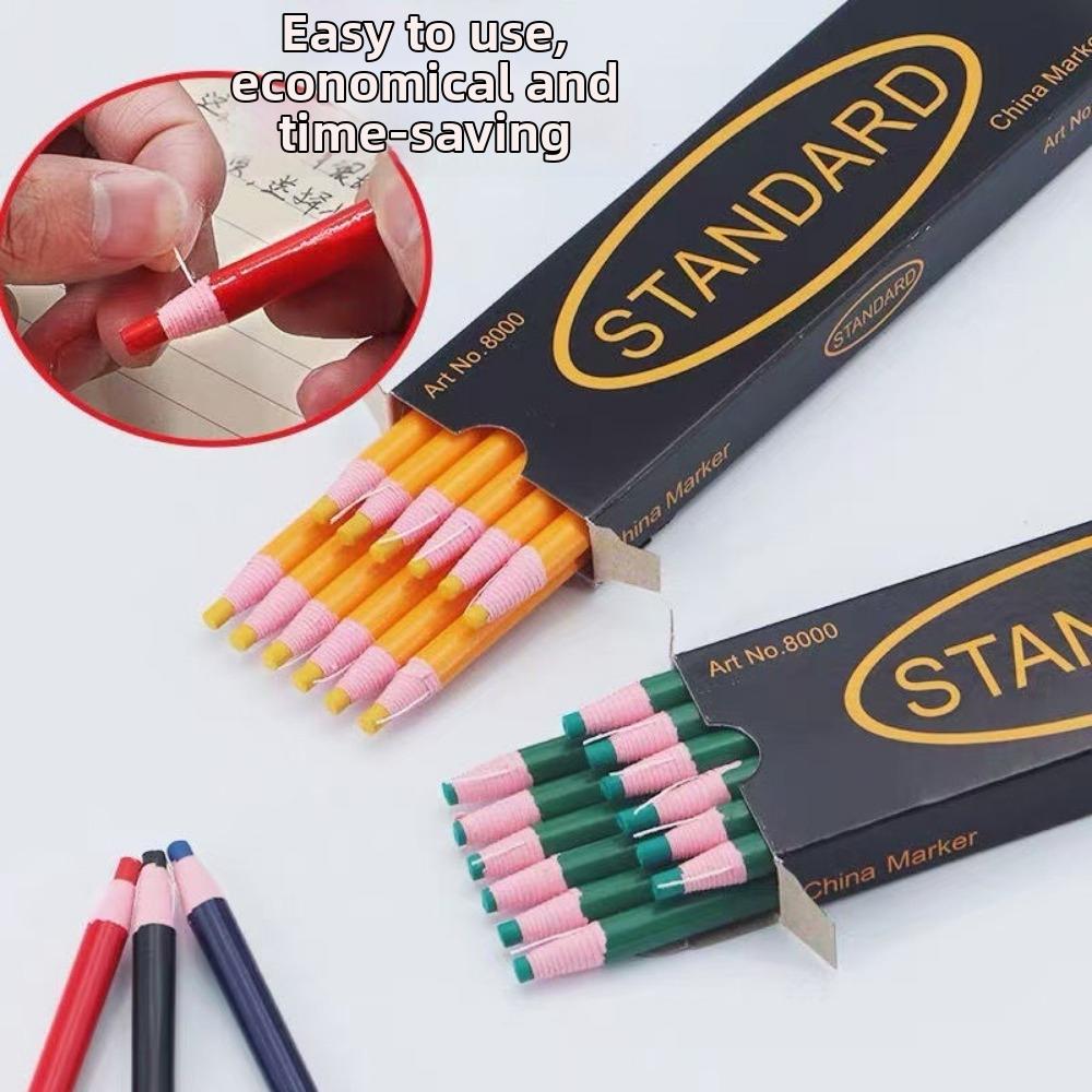 3/6/12pcs DIY Tailor Chalk Crayon Water-Soluble Colored Marking Pencils Garment Pencil Handicrafts
