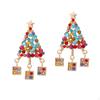 Christmas Earrings Drop Rhinestones Women Dangle for Club Engagement