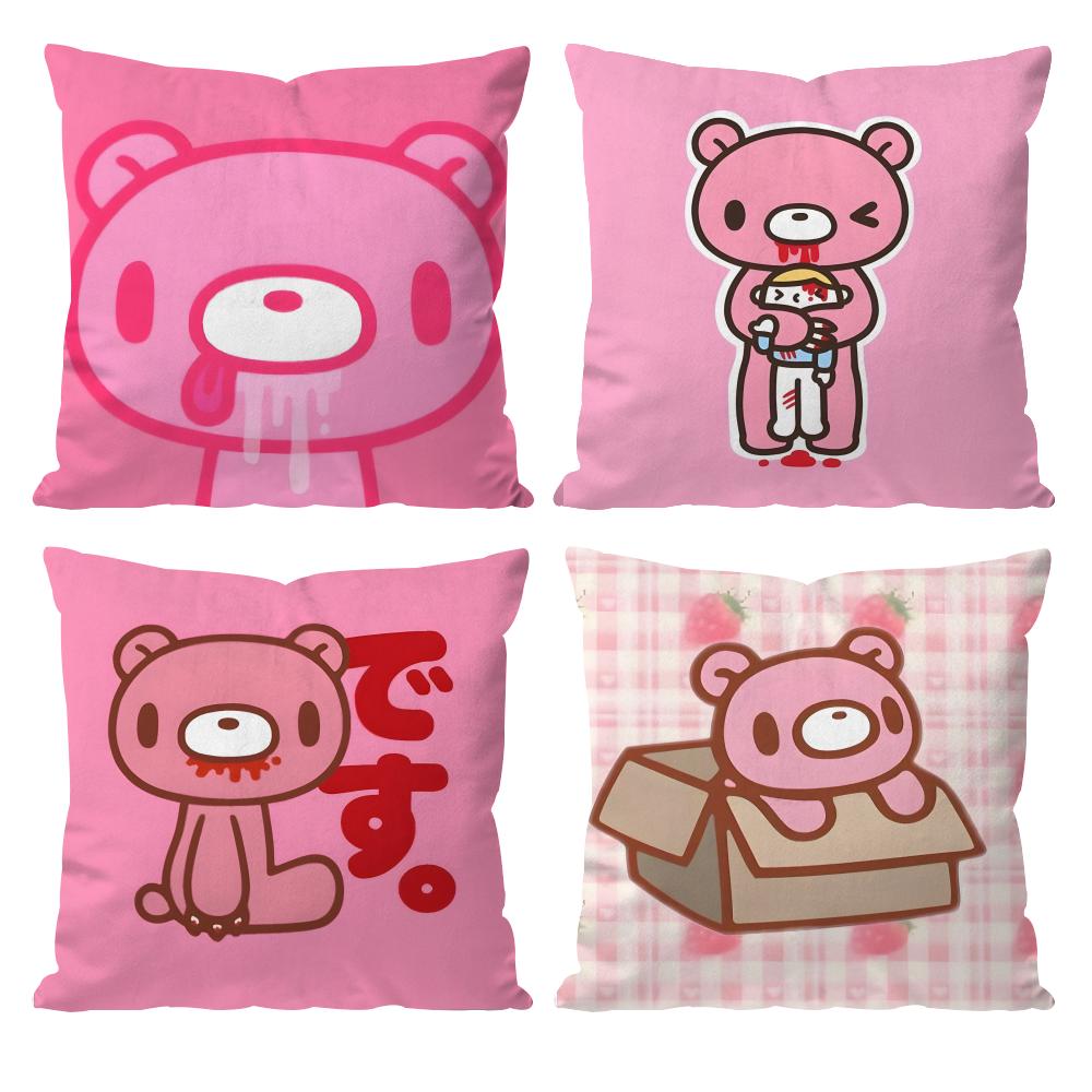 Cartoon G-gloomy Bear Cushion Cover Pattern Printed Pillowcase for Living Room Sofa Cushion Cover & Bedroom Decor