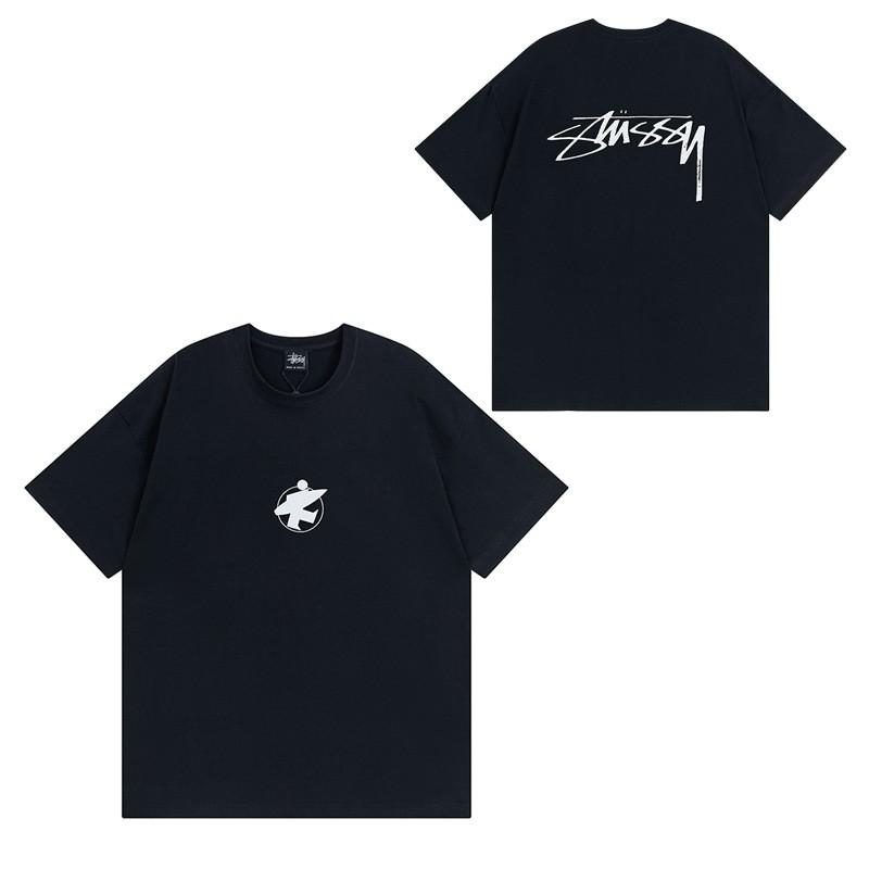 Short Sleeve T-Shirt Couples Street Style Letter Print Loose Fit Breathable Top