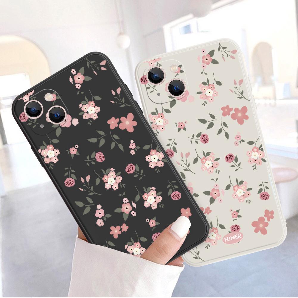 Korean Simple Small Floral Mobile Phone Case Apple 11pro Matte Mobile Phone Case iPhone11pm Anti-drop TPU Soft Case