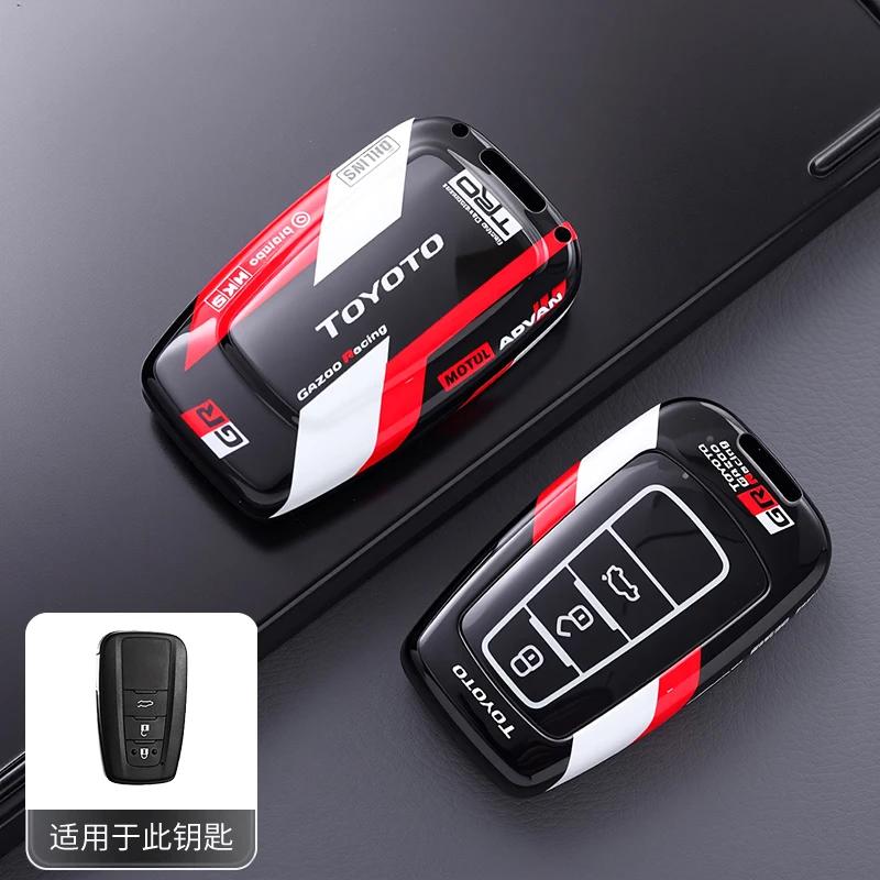 

ABS 2 3 Buttons Car Remote Key Case Cover For Toyota Prius Camry Corolla CHR C-HR RAV4 Land Cruiser Prado Holder Fob Accessories