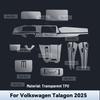 Transparent TPU For Volkswagen Talagon 2025 Car Center Console Media Dashboard Navigation Anti-scratch Protector Interior Film