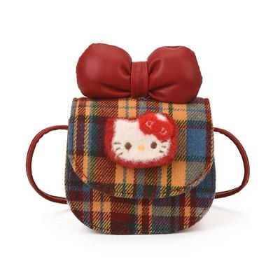 OGAR Hello Kitty Plaid Crossbody Shoulder Bag