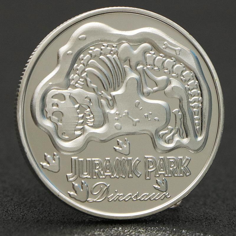 American Dinosaur Coin, Silver Plated Commemorative Coin, Collect Tyrannosaurus Rex, Gold Coin, Tooth Fairy, Love Coin
