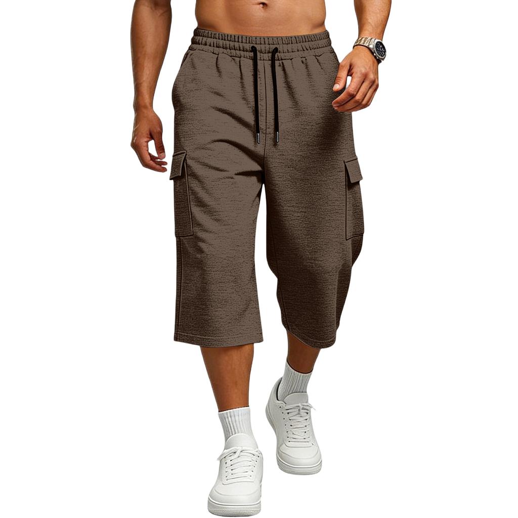 Lässige Herren-Shorts mit Kordelzug aus Webmaterial
