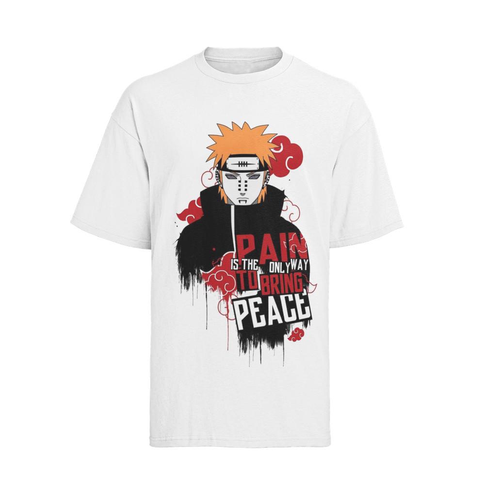 

Anime Bio Baumwolle Herren T-Shirt Manga NARUTO Pain Akatsuki Street Outfit 3XL
