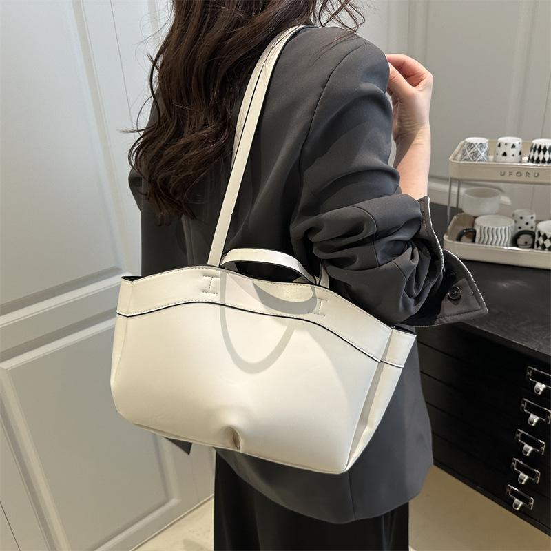 Casual Tote Bag Set Solid Color Large Capacity Handbag Versatile Commuting Bags Armpit Shoulder Bag For Women Gifts