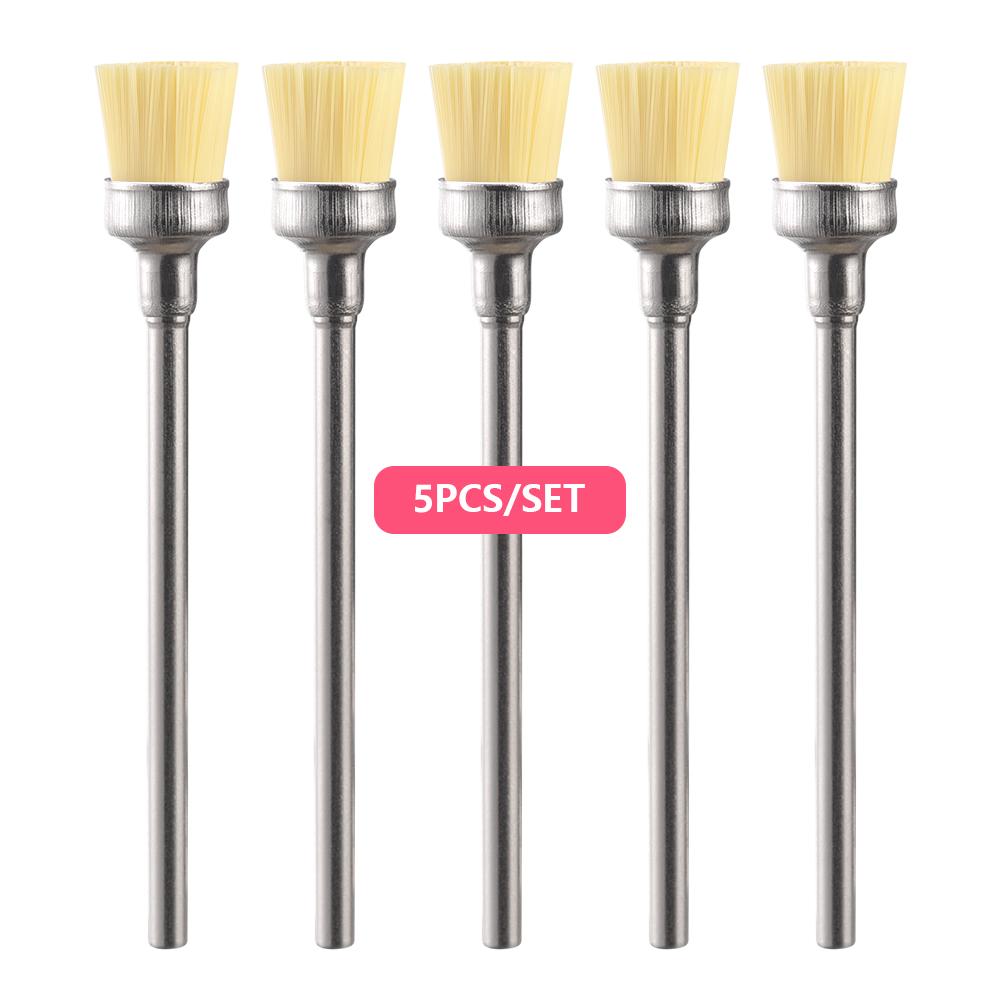 

KADS Набор кистей для чистки сверл для ногтей 3/32 дюйма, аксессуары для электрической дрели для ногтей, маникюр, педикюр, аксессуары для ногтей жёлтый