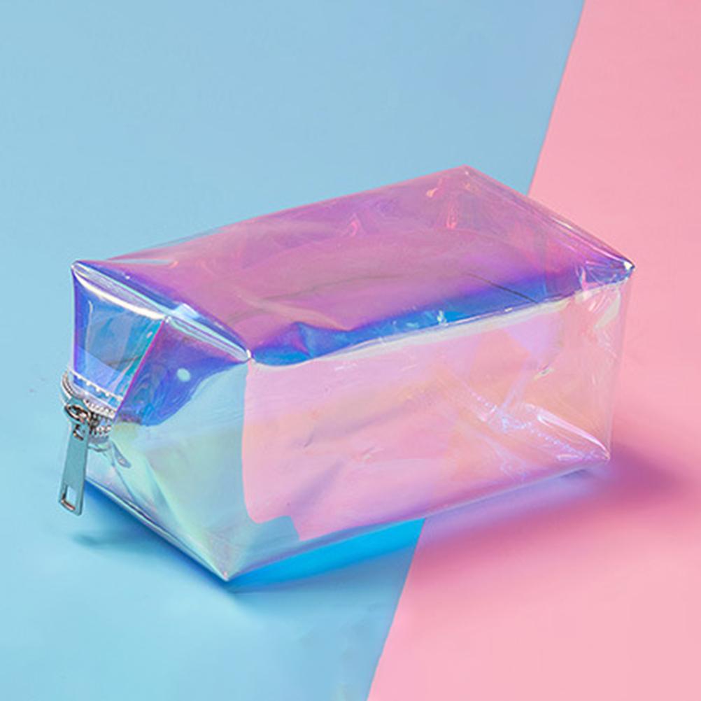 Holographic Makeup Bag Fashion Travel Cosmetic Bag Large Toiletry Bag Makeup Organizer for Women
