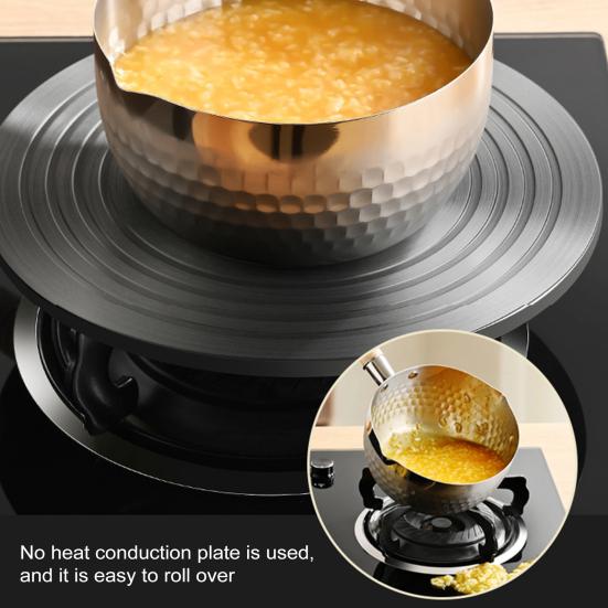 Gas Stove Heat Diffuser with Hanging Handle Removable Heat Transfer Plate for Slow Cooking Stew Pan-Fry Non-Slip Metal Simmer Plate for Even