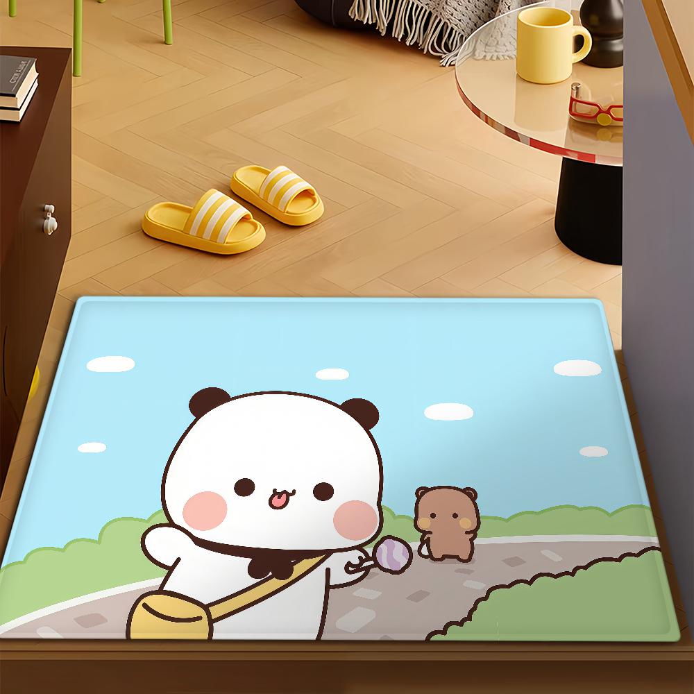 Cartoon Bubu Dudu Cute Door Mat Bath Microfiber Decorative Versatile Flannel Floor Mat Quick Dry Absorbent Non-slip Sole