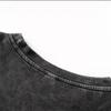 Unisex Short Sleeve Washed Graphic Tee Round Neck Casual Cotton T-Shirt