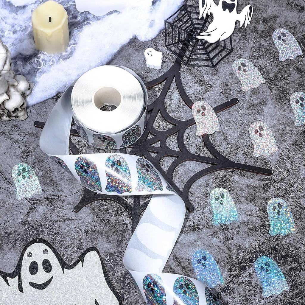 Ghost-Shaped DIY Waterproof Stickers Halloween Party Atmosphere Stickers Envelope Decoration Packaging Label Stickers