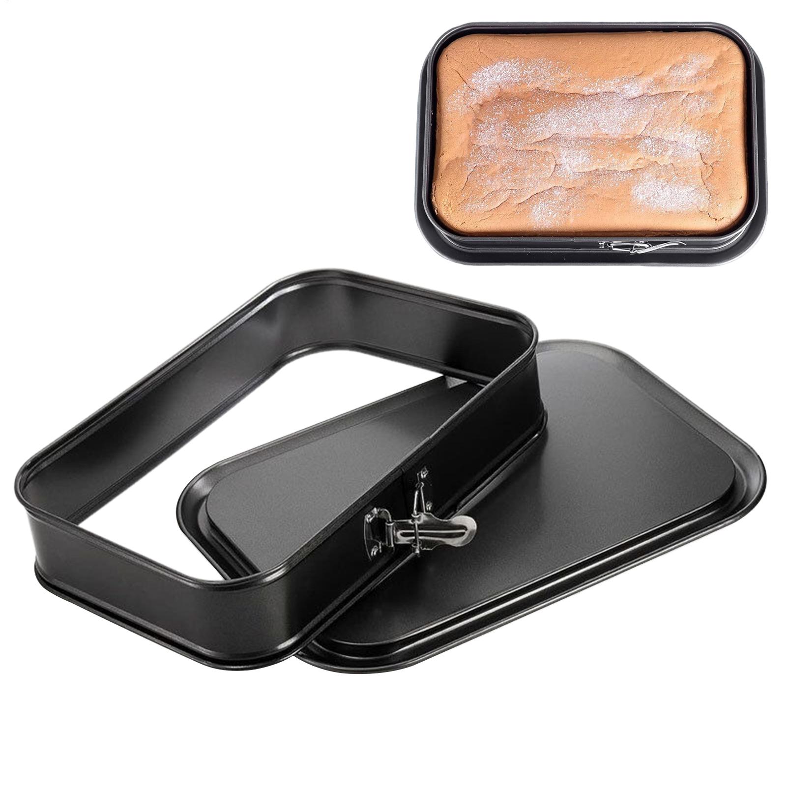 

13x9 Inch Steel Cake Baking Pans Rectangular Cake Baking Trays Non-Stick Reusable Cake Baking Tray Cookie Sheet for Cheesecake CN
