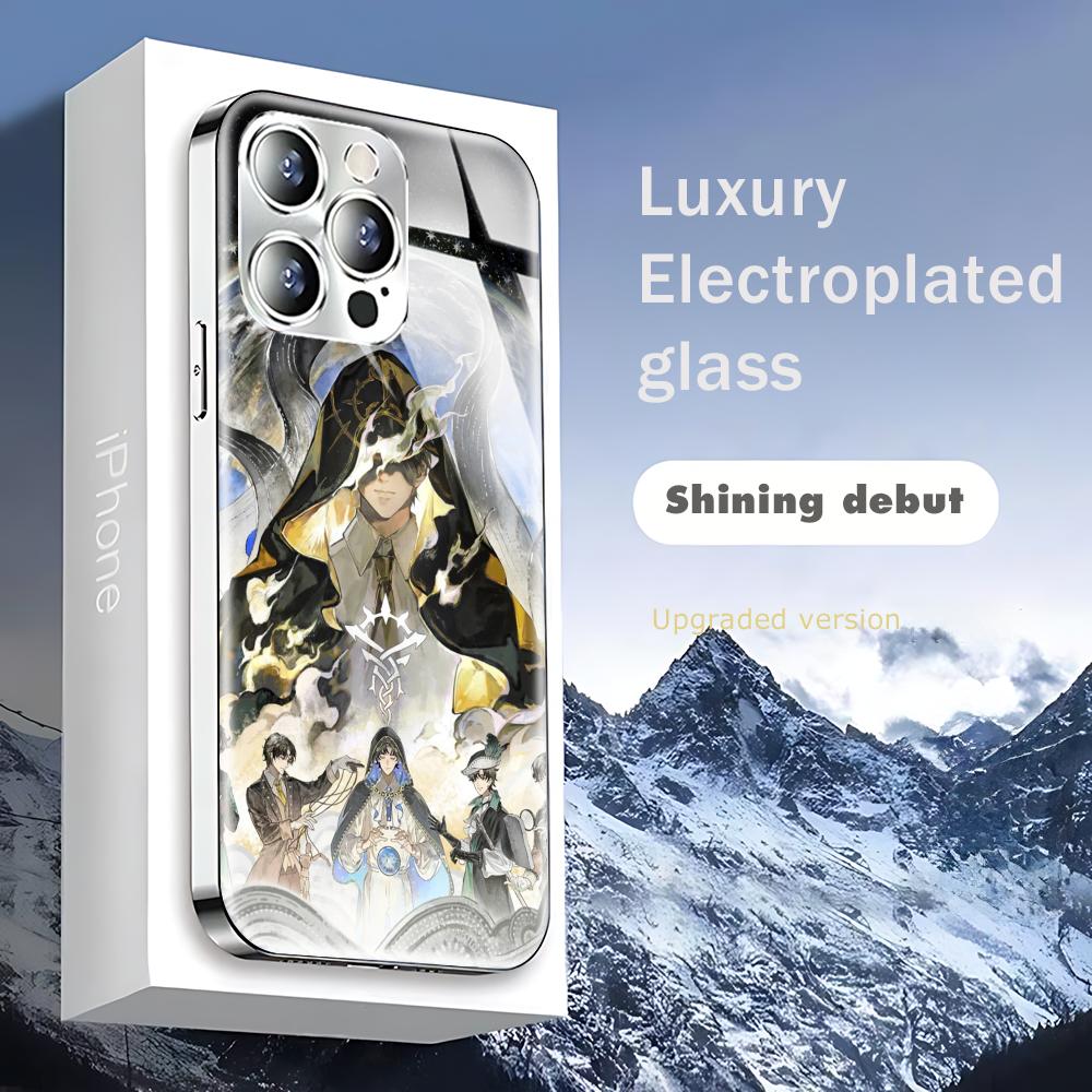 

Lord of Mysteries Phone Case For iphone 17 16 15 14 13 12 Pro Plus Max New Electroplated glass Case iPhone 15 Pro Max
