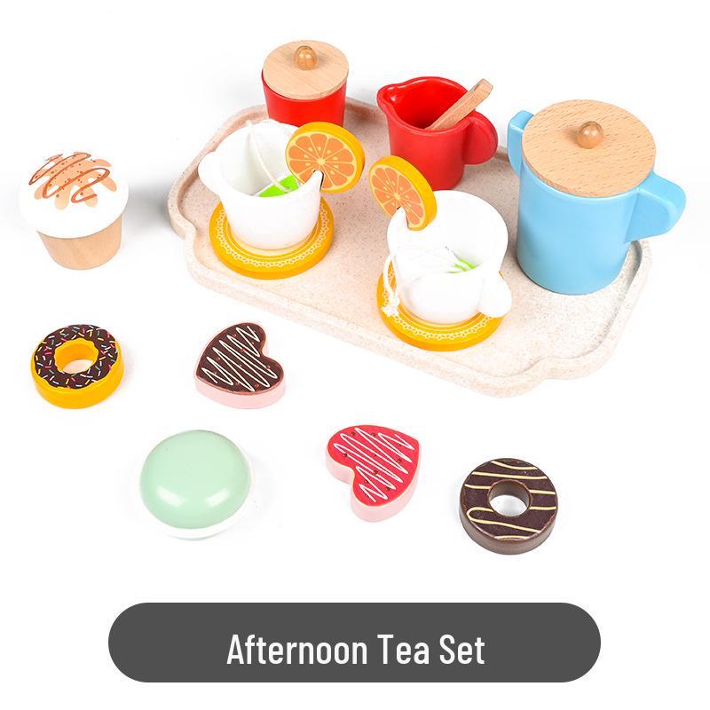 

Детский деревянный набор для послеобеденного чая для ролевых игр, для развития логического мышления и образования