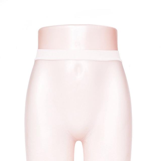 Sexy Women Thin 360 Seamless Oil Shiny Sockings Elastic Shaping Pantyhose Sheer See Through Tights Crotchless Stockings