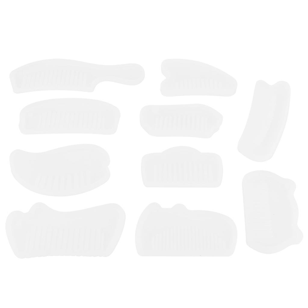 10PCS Silicone Comb Molds Transparent UV Resin Poxy Resin Molds DIY Making Tools Hand Craft