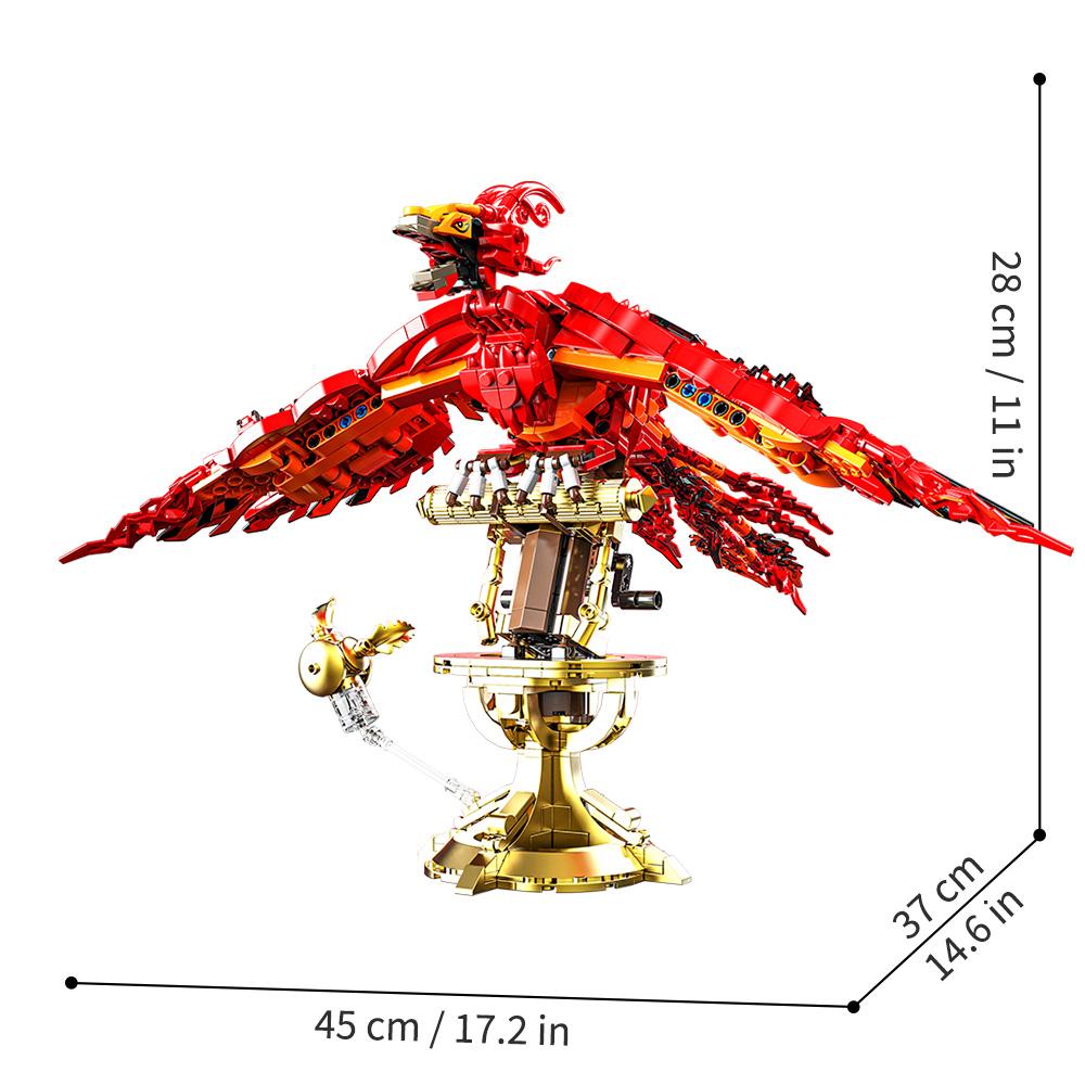 High-Quality 938Pcs High-Quality Fire High-Quality Phoenix High-Quality Building High-Quality Blocks High-Quality Assembly High-Quality Fly
