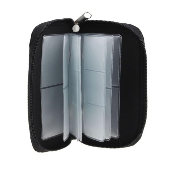 22 Slots Zipper CF TF Micro Security Digital Memory Card Storage Bag Case Cover