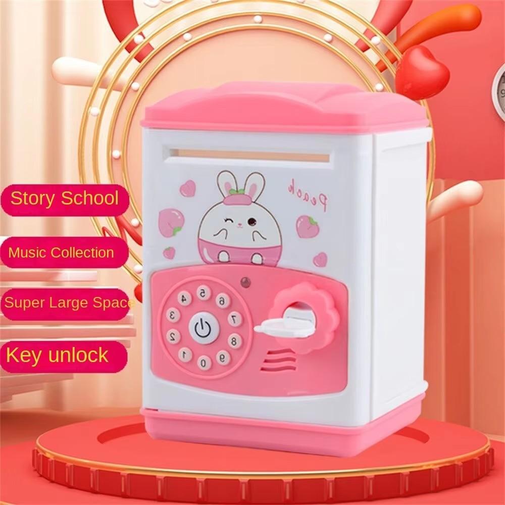 Cartoon Kids Piggy Bank Toy Safe Box - Lockable, Deposit & Withdraw Available, Perfect Birthday Gift for Boys & Girls