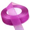 2,5 cm breites, transparentes Satinband aus Schneegarn für Bastelarbeiten und Haarschmuck