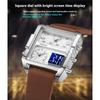 Top Brand Multifunctional Men's Watch Large Dial Men's Watch Genuine Leather Luminous Waterproof Fashion Watch